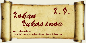 Kokan Vukašinov vizit kartica